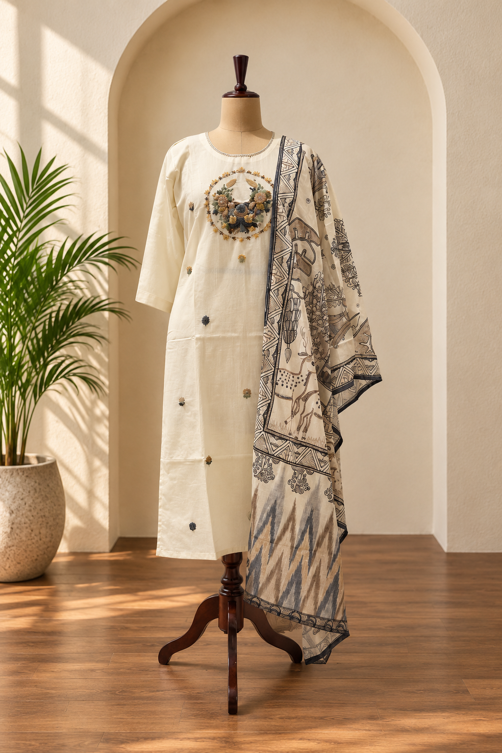 Artisanal Ivory Kurta Set