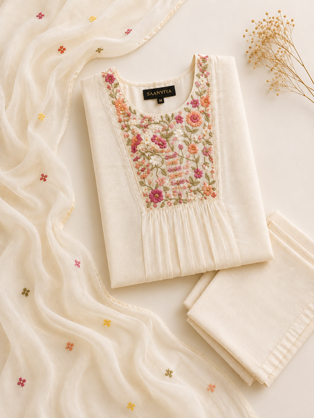 Floral Ivory Kurta set