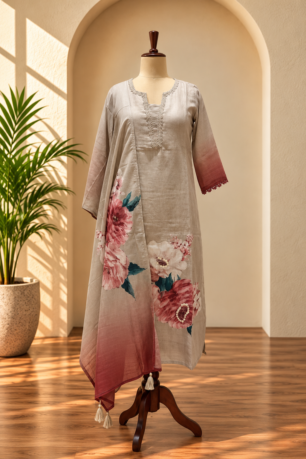 Floral Ombre Kurta Set