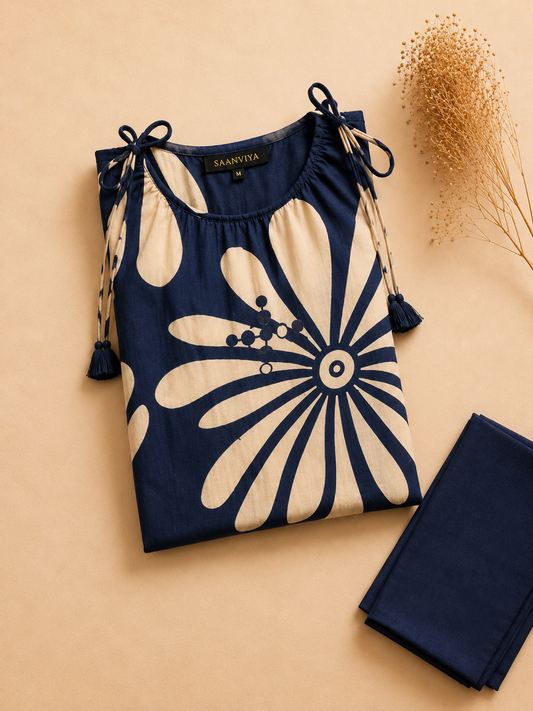 Blue floral co-ord set