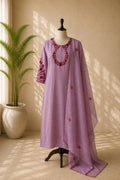 Lavender Embroidered Kurta Set