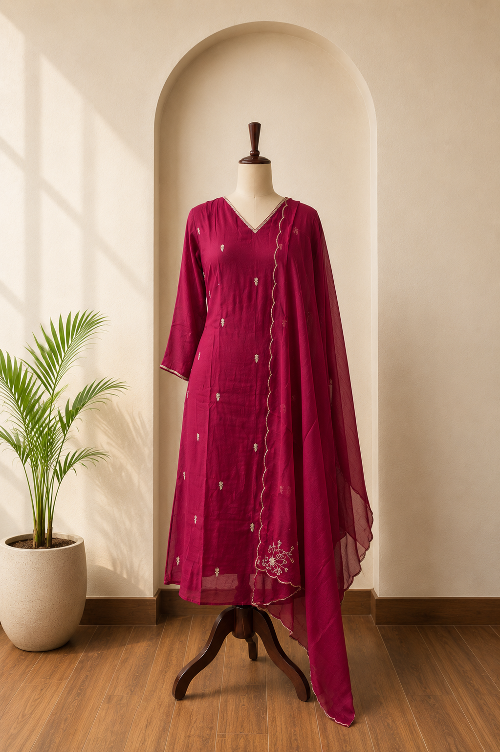 Pink Heavy Work Kurta Set