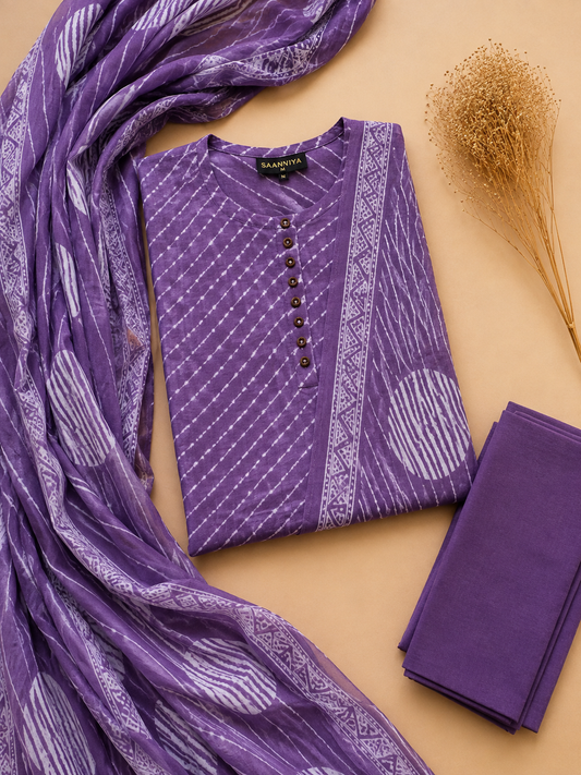 Deep Purple Kurta Set