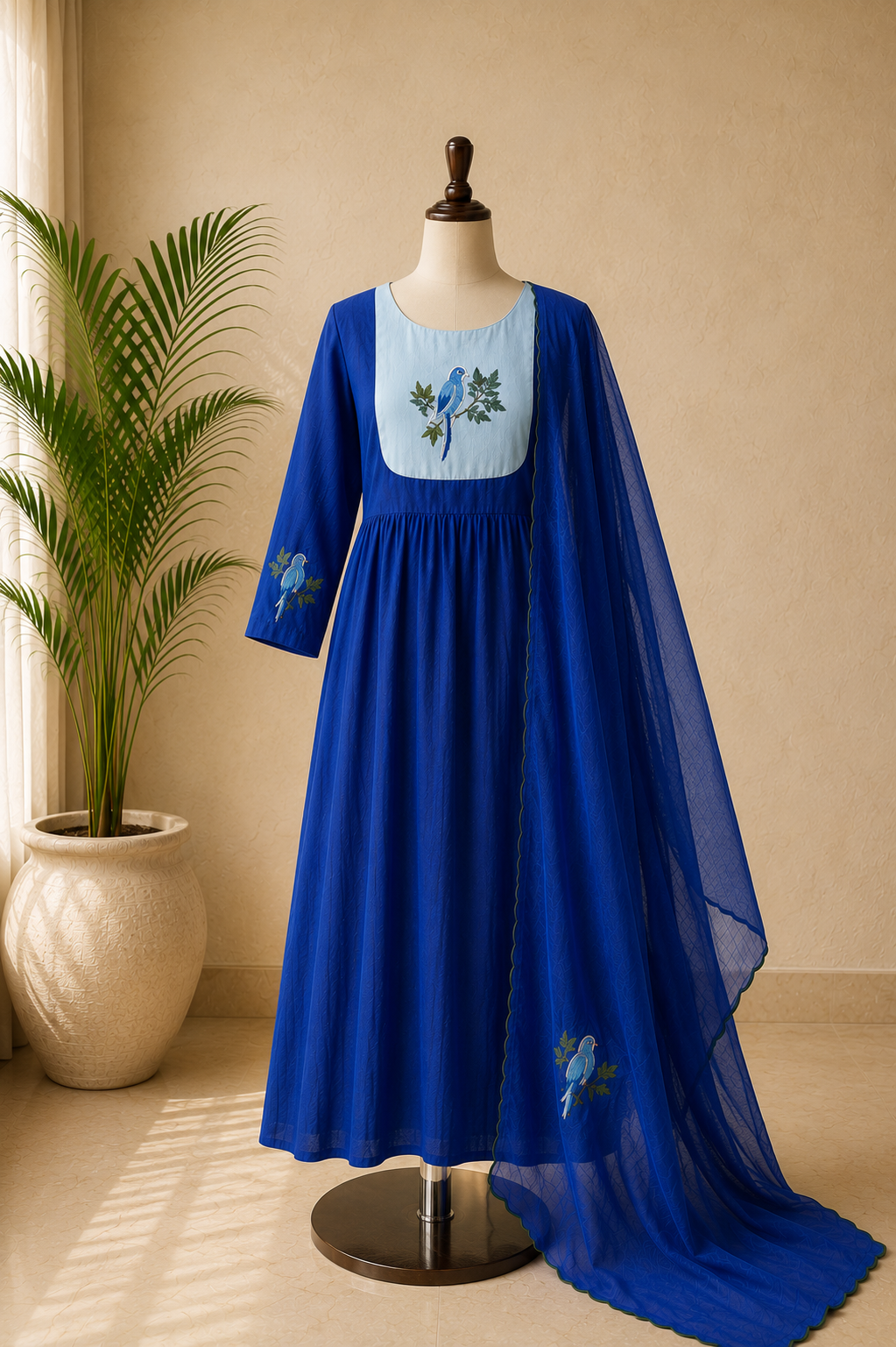 Royal Blue Kota Anarkali