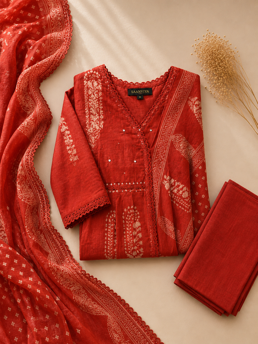 Orange Kurta Set